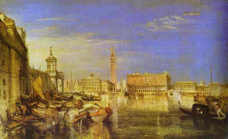 J.M.W. Turner Bridge of Signs, Ducal Palace and Custom- House, Venice Canaletti Painting